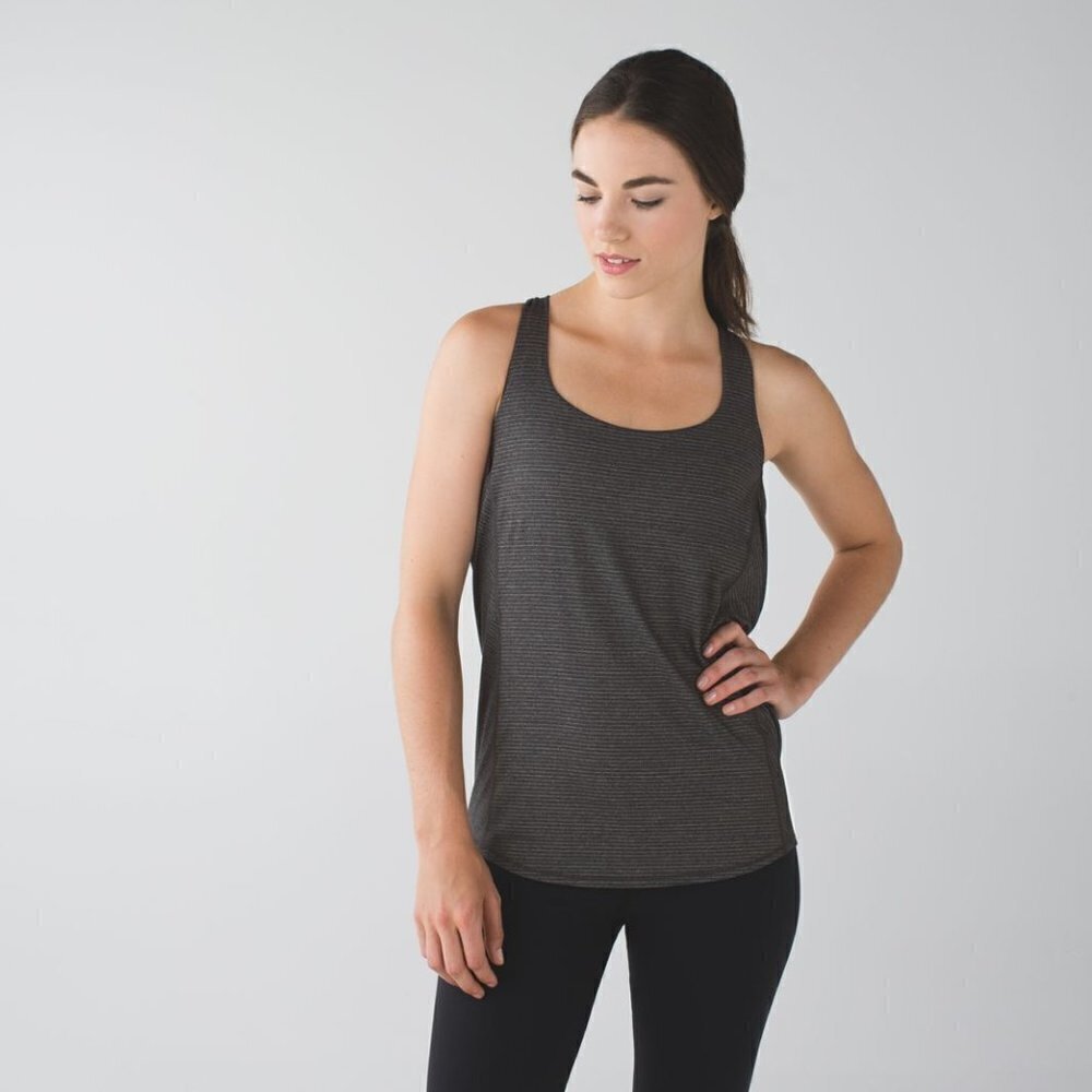 Lululemon Wild Tank- Heathered Black / Black - Picture 2 of 12